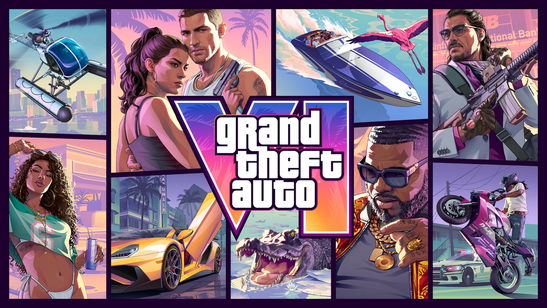 Official Grand Theft Auto VI cover art from Rockstar Games
